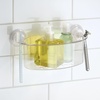 image:imageiDesign PowerLock Suction Shower Caddy Clear  Hanging Bathroom Organizer and StorageShower Basket Small