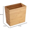 image:imageiDesign Rectangular Bamboo Waste Basket The Formbu Collection  105 x 575 x 10 Natural Wood Finish  Natural Wood FinishPack of 1