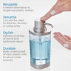 image:imageiDesign Refillable Liquid Soap Dispenser for Bathroom or Kitchen Countertop  ClearBrushed NickelPack of 2