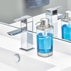 image:imageiDesign Refillable Liquid Soap Dispenser for Bathroom or Kitchen Countertop  ClearBrushed NickelPack of 2