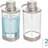 image:imageiDesign Refillable Liquid Soap Dispenser for Bathroom or Kitchen Countertop  ClearBrushed NickelPack of 2
