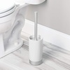 image:imageiDesign Sedona Ceramic Toothbrush and Toothpaste Holder for Bathroom Vanity Countertop or Medicine Cabinet 575 x 310 x 449 Satin WhiteNickel  For Bathroom Vanity Countertop or Medicine CabinetBowl Brush