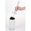 image:imageiDesign Sedona Ceramic Toothbrush and Toothpaste Holder for Bathroom Vanity Countertop or Medicine Cabinet 575 x 310 x 449 Satin WhiteNickel  For Bathroom Vanity Countertop or Medicine CabinetBowl Brush