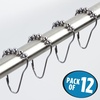 image:imageiDesign Shower Curtain Rings Set of 12 Bronze  Smooth Gliding Curtain RingsChrome