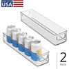 image:imageiDesign Slim Clear Plastic Storage Bin Extra Long Narrow Stackable Organizer for Kitchen and Pantry 2PackPack of 2
