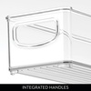 image:imageiDesign Slim Clear Plastic Storage Bin Extra Long Narrow Stackable Organizer for Kitchen and Pantry 2PackPack of 4