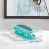 image:imageiDesign Slim Clear Plastic Storage Bin Extra Long Narrow Stackable Organizer for Kitchen and Pantry 2PackPack of 4