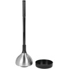 image:imageiDesign Slim Toilet Bowl Brush and Holder for Bathroom Storage  WhiteBrushed Stainless Steel 1 x Toilet Brush  Bathroom StorageBlack