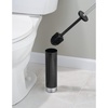 image:imageiDesign Slim Toilet Bowl Brush and Holder for Bathroom Storage  WhiteBrushed Stainless Steel 1 x Toilet Brush  Bathroom StorageBlack
