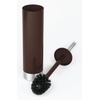 image:imageiDesign Slim Toilet Bowl Brush and Holder for Bathroom Storage  WhiteBrushed Stainless Steel 1 x Toilet Brush  Bathroom StorageDark Brown