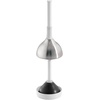 image:imageiDesign Slim Toilet Bowl Brush and Holder for Bathroom Storage  WhiteBrushed Stainless Steel 1 x Toilet Brush  Bathroom StorageWhite