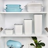 image:imageiDesign Small Airtight Canister with Removable Pour Cap Set of 4 White  For Pantry StoragePack of 1