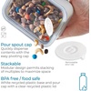 image:imageiDesign Small Airtight Canister with Removable Pour Cap Set of 4 White  For Pantry StoragePack of 2