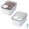 image:imageiDesign Small Airtight Canister with Removable Pour Cap Set of 4 White  For Pantry StoragePack of 2