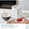 image:imageiDesign Small Airtight Canister with Removable Pour Cap Set of 4 White  For Pantry StoragePack of 4
