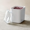 image:imageiDesign Small Airtight Canister with Removable Pour Cap Set of 4 White  For Pantry StoragePack of 4