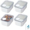 image:imageiDesign Small Airtight Canister with Removable Pour Cap Set of 4 White  For Pantry StoragePack of 4
