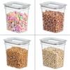 image:imageiDesign Small Food Storage Bin with Airtight Lid for Kitchen or Pantry Storage  Set of 4  ClearPack of 4
