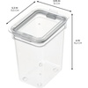 image:imageiDesign Small Food Storage Bin with Airtight Lid for Kitchen or Pantry Storage  Set of 4  ClearPack of 4