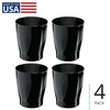 image:imageiDesign Small Round Bathroom Trash Can  Ideal for Bathroom or Office Set of 4 Black Made in USABlack
