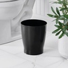 image:imageiDesign Small Round Bathroom Trash Can  Ideal for Bathroom or Office Set of 4 Black Made in USABlack