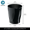 image:imageiDesign Small Round Bathroom Trash Can  Ideal for Bathroom or Office Set of 4 Black Made in USABlack