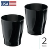 image:imageiDesign Small Round Bathroom Trash Can  Ideal for Bathroom or Office Set of 4 Black Made in USABlack