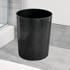 image:imageiDesign Small Round Bathroom Trash Can  Ideal for Bathroom or Office Set of 4 Black Made in USABlack Fluted