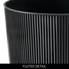 image:imageiDesign Small Round Bathroom Trash Can  Ideal for Bathroom or Office Set of 4 Black Made in USABlack Fluted