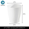 image:imageiDesign Small Round Bathroom Trash Can  Ideal for Bathroom or Office Set of 4 Black Made in USAWhite