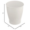 image:imageiDesign Small Round Bathroom Trash Can  Ideal for Bathroom or Office Set of 4 Black Made in USAWhite