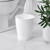 image:imageiDesign Small Round Bathroom Trash Can  Ideal for Bathroom or Office Set of 4 Black Made in USAWhite