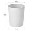 image:imageiDesign Small Round Bathroom Trash Can  Ideal for Bathroom or Office Set of 4 Black Made in USAWhite Fluted
