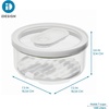 image:imageiDesign Small Round Fridge Produce Bin with Removable Drainage Tray and Lid  Set of 4  ClearPack of 1