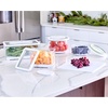 image:imageiDesign Small Round Fridge Produce Bin with Removable Drainage Tray and Lid  Set of 4  ClearPack of 1