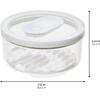 image:imageiDesign Small Round Fridge Produce Bin with Removable Drainage Tray and Lid  Set of 4  ClearPack of 4