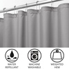 image:imageiDesign Solid Polyester Shower Curtain Sand Brown  12 Reinforced ButtonholesCharcoal