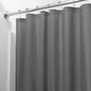 image:imageiDesign Solid Polyester Shower Curtain Sand Brown  12 Reinforced ButtonholesCharcoal