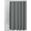 image:imageiDesign Solid Polyester Shower Curtain Sand Brown  12 Reinforced ButtonholesCharcoal