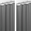 image:imageiDesign Solid Polyester Shower Curtain Sand Brown  12 Reinforced ButtonholesGrey
