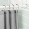 image:imageiDesign Solid Polyester Shower Curtain Sand Brown  12 Reinforced ButtonholesGrey
