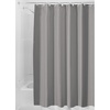 image:imageiDesign Solid Polyester Shower Curtain Sand Brown  12 Reinforced ButtonholesGrey