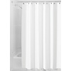 image:imageiDesign Solid Polyester Shower Curtain Sand Brown  12 Reinforced ButtonholesWhite
