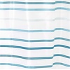 image:imageiDesign Splish Splash PEVA Bathroom Shower Curtain 72 x 72 Inches  White and Blue  12 Rustproof Metal GrommetsLindy Stripe