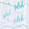 image:imageiDesign Splish Splash PEVA Bathroom Shower Curtain 72 x 72 Inches  White and Blue  12 Rustproof Metal GrommetsSplish Splash