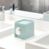 image:imageiDesign Square Tissue Cover for Bathroom Vanity Countertop or Office Set of 2 Soft Aqua Blue Boutique Box