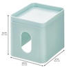 image:imageiDesign Square Tissue Cover for Bathroom Vanity Countertop or Office Set of 2 Soft Aqua Blue Boutique Box