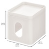 image:imageiDesign Square Tissue Cover for Bathroom Vanity Countertop or OfficeSet of 2Coconut White Boutique Box
