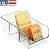 image:imageiDesign Stackable 3Section Divided Storage Bin Clear  For Pantry For Fridge For CabinetPack of 1