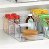 image:imageiDesign Stackable 3Section Divided Storage Bin Clear  For Pantry For Fridge For CabinetPack of 1